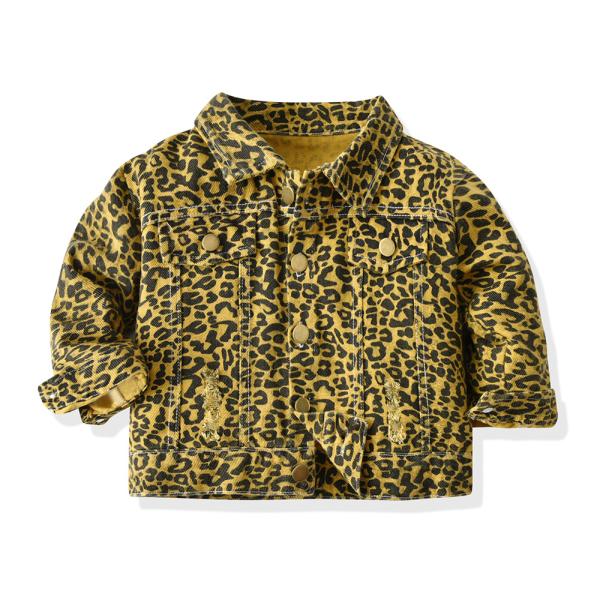 Printed 4 Way Stretch Denim Fabric Quick-Dry and with Leopard Pattern