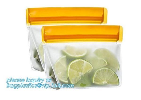 ReZip Seal Reusable Storage Bag PEVA food/snack/lunch storage bag, Reusable zip seal leakproof peva food snack storage b
