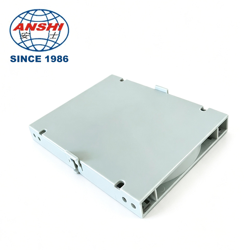 ANSHI 12 Cores Splice Cassette Tray, FTTH FTTx Optical Patch Panel Terminal Box, ABS/PC Material ISO9001 Fiber Optic Equipment