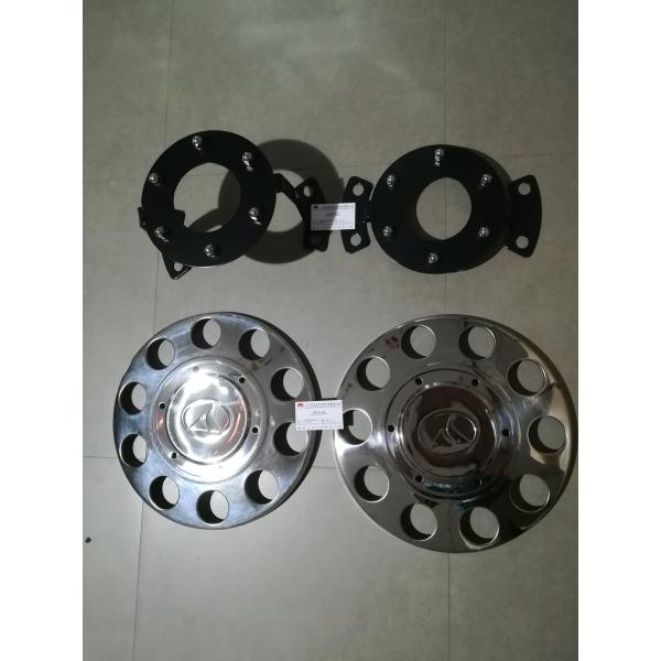 High Performance Trailer Wheel Covers , Stainless Steel Truck Hub Caps Covers