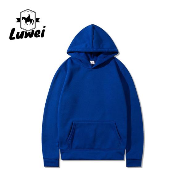 Pesos pesados Felpa Plain Sky Blue Hoodie Blusa de algodão orgânico Pull Over Capuzado Sweatshirt Homens Fleece Jogging