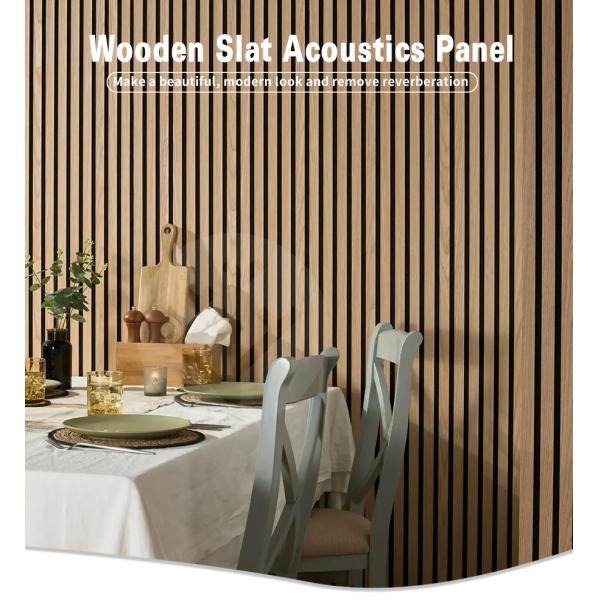 Dec Acoustic Slat Wall Panel Covering MDF Wooden Veneer Composition Acoustic Panel
