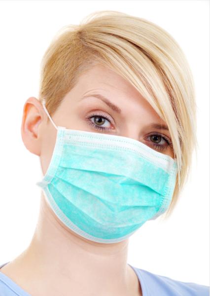 Latex Free 3 Ply Disposable Face Mask With Elastic Ear Loop