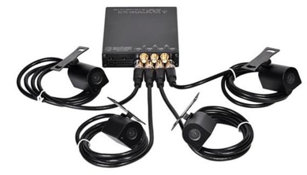 M605HD Car Video Recorder 4 CH 3g Rugged SD Card Mdvr 4pcs Cameras AVI
