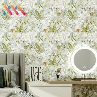 Mejorar su decoración de la casa con autoadhesivo de papel pintado floral rollo de flores naturales