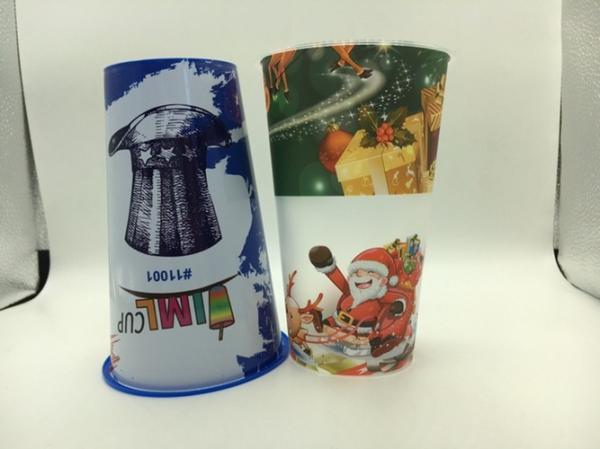 Promotional 22OZ Plastic Stadium Cups Height 177mm With Full Color Printing