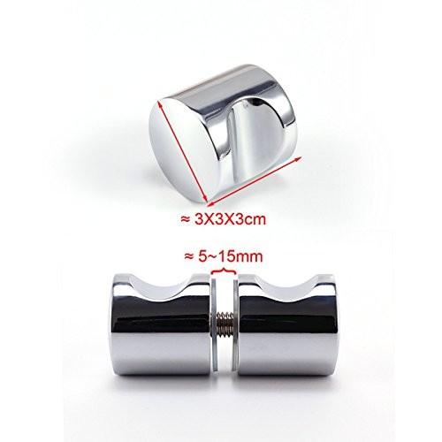 2PCs back to back Cylinder Shower Door Handle Pull Knobs Chrome Stainless Steel customized door knob WL-3015