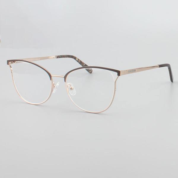 Classical Female Stainless Steel Metal Frame Cat Eye Glasses