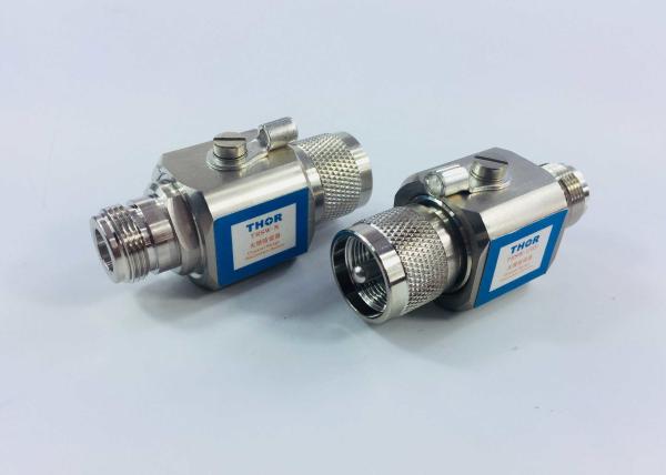 Custom 10KA Coaxial Cable Surge Protector N Interface / Antenna Signal Lightning Arrester