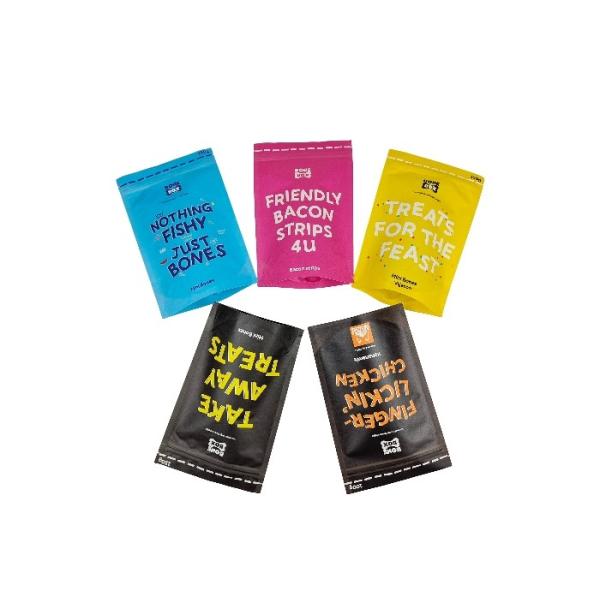 Bolsas para embalagens de alimentos biodegradáveis de plástico, fecho de fecho de alumínio, embalagens de papel alumínio, bolsas em mate personalizadas, biodegradáveis