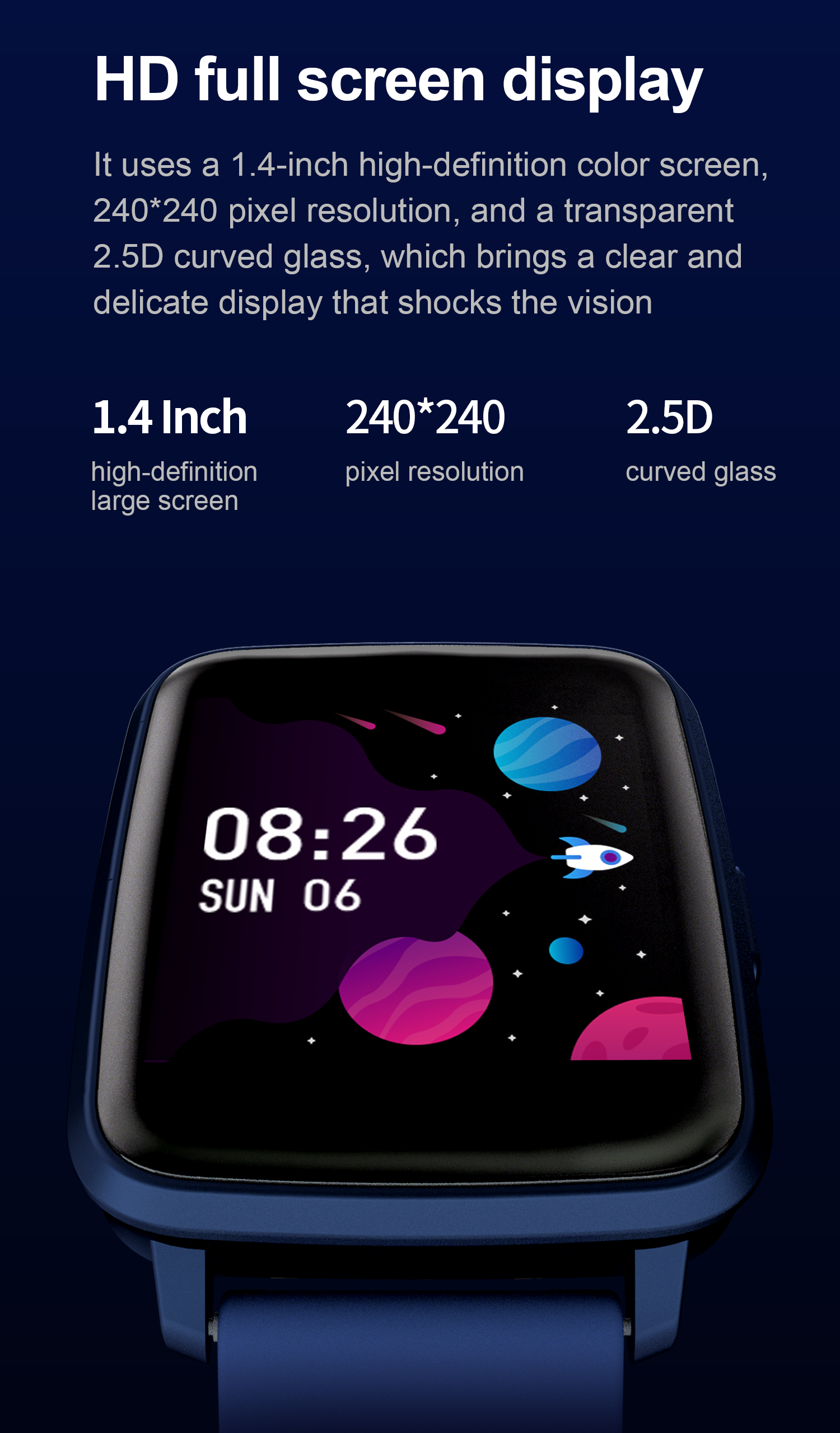 Smartwatch отслежывателя фитнеса деятельности при SC7A20 SPO2 с Bluetooth вызывать