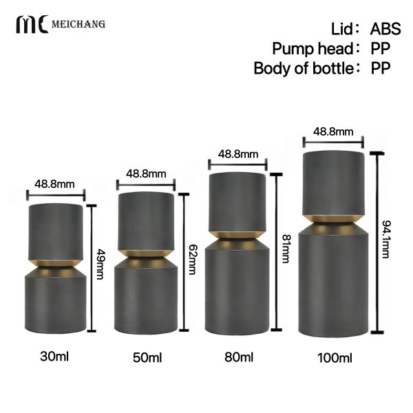 PP Double-Lid Vacuum Airless Pump Bottle with Child-Resistant Design and Customizable Logo for Kids Skincare