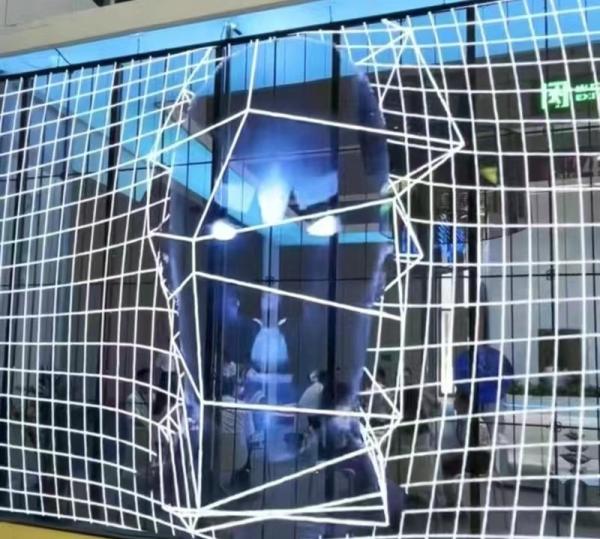 Alto brilho 600cd/M2 IP65 Rated Transparente LED Display Screen Para Indoor 1000*1000mm