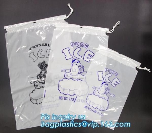 BIO-DEGRADABLE, Commercial Ice Bags, Poly Ice Bags, Metallocene Bags, Plastic Twist Tie Ice Bags, Customized Retail Ice