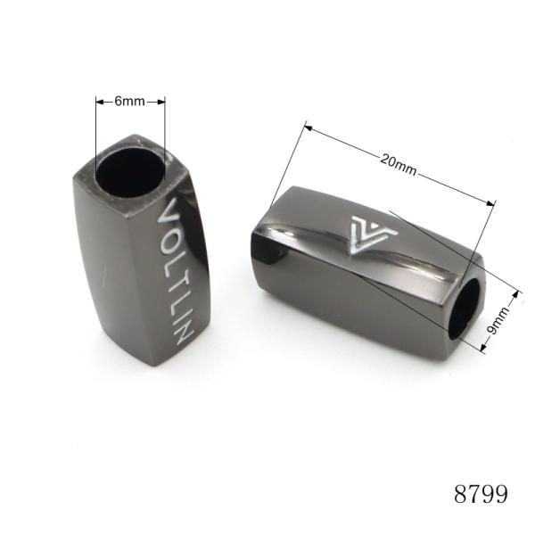 20mm Metal Tube Beads Corrosion Resistant Enamel Tube Beads Gunmetal