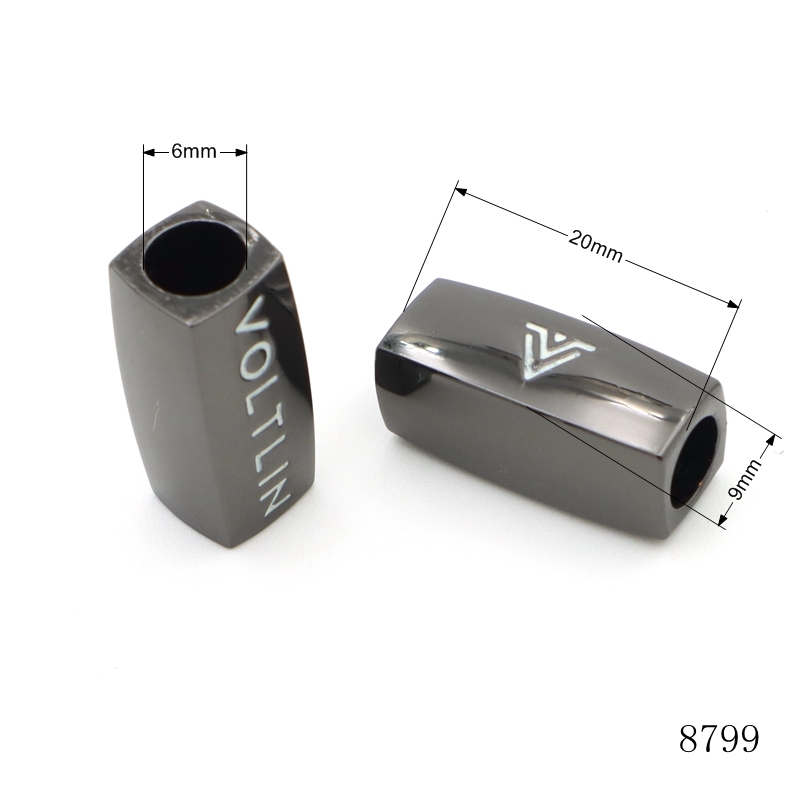 20mm Metal Tube Beads Corrosion Resistant Enamel Tube Beads Gunmetal