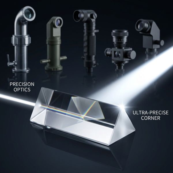 Rainbow Cube Total Station Pole Prism Shape Customizable Optical Right Angle Glass Crystal Ball