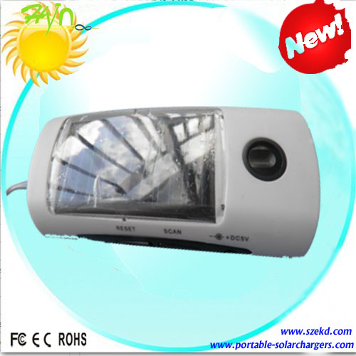 Polymer battery Portable USB Flash Light Solar Charger With solar Flashlight Radio