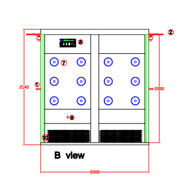 Ливень воздуха нержавеющей стали 4 людей, ливни воздуха для чистых комнат с машиной отпечатка пальцев