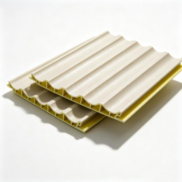 Class B1 Inner Arc PVC Fluted Wall Panels 150x12.5mm Fire Retardant Grooved Cladding for Hotel Lobby Spaces