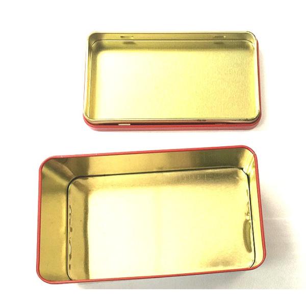 DADI Custom Design Rectangular Tea Tin Box with Embossing Effect Rt5 in Tin Material