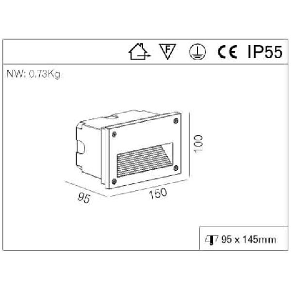 hot sale 3W Underground  Waterproof Mini Recessed LED Lighting Outdoor LED Step LightS Warm White