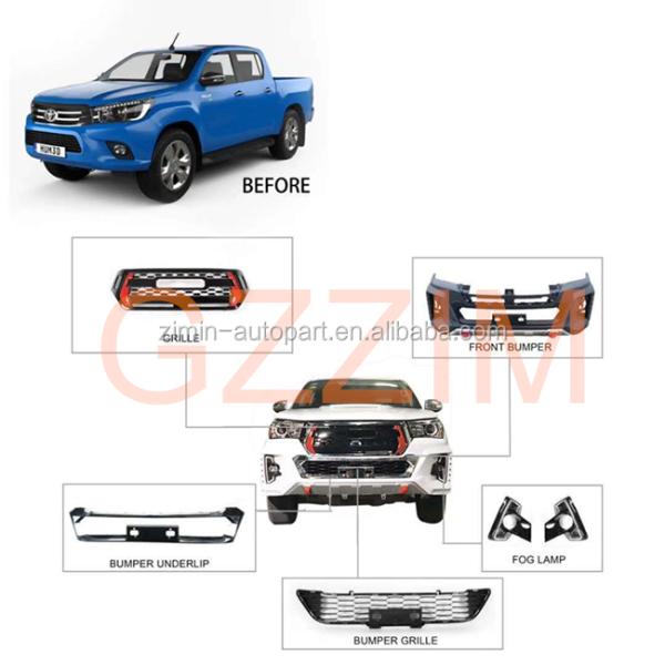 Car Body Kit Toyota Hilux Revo 2016 To Hilux Rocco 2018 Car Light Grille Bumper