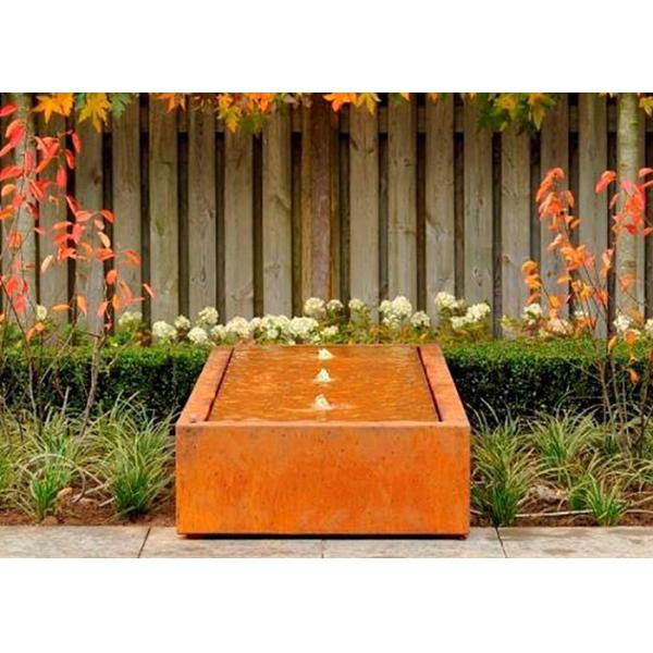 Corten Steel Garden Fountain Water Feature For Outdoor Decor