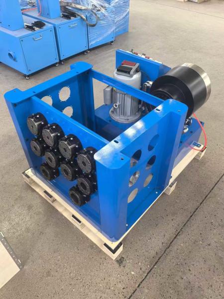 High Pressure Hydraulic Hose Crimping Machine 38mm Quick Opening P38 1.5 Inch From 6-38mm With 8 Dies Blue Color
