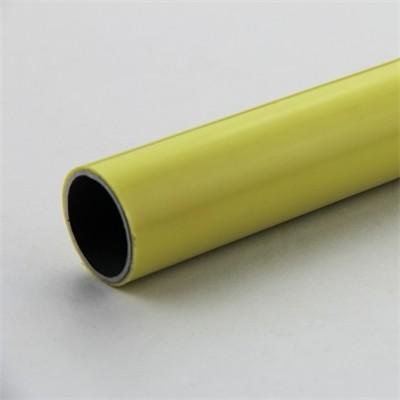 O PE magro do tubo JY-4000YH-P do diâmetro 28mm revestiu o amarelo brilhante da tubulação de aço
