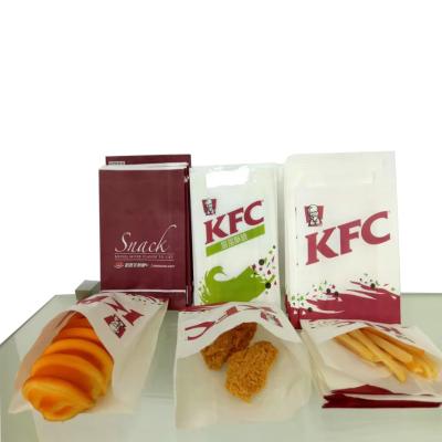 Custom Pinch Bottom Open Mouth Bag Greaseproof Laminated Brown Paper Food Bags