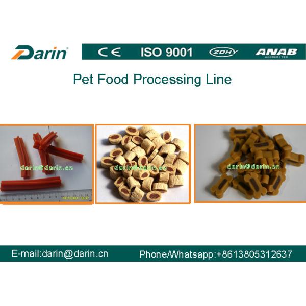Dog Dental Stick Pet Food Extrusion Machine / Pet Food Processing Line