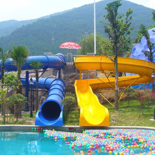 Fiberglass Kids' Water Slides, Outdoor Pool Water Slide For Children With a Safety Height