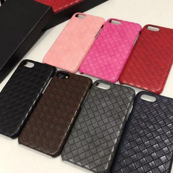Hard PC&PU Simple High-grade Weave Pattern Skin Back Cover Cell Phone Case For iPhone 7 6s Plus