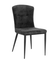 Chaise de café moderne industrielle avec revêtement en cuir