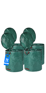 Heavy Duty Home and Yard Waste Bag 48-Gallon Woven Polypropylene, Reusable Lawn and Leaf Garden Bag with Reinforced