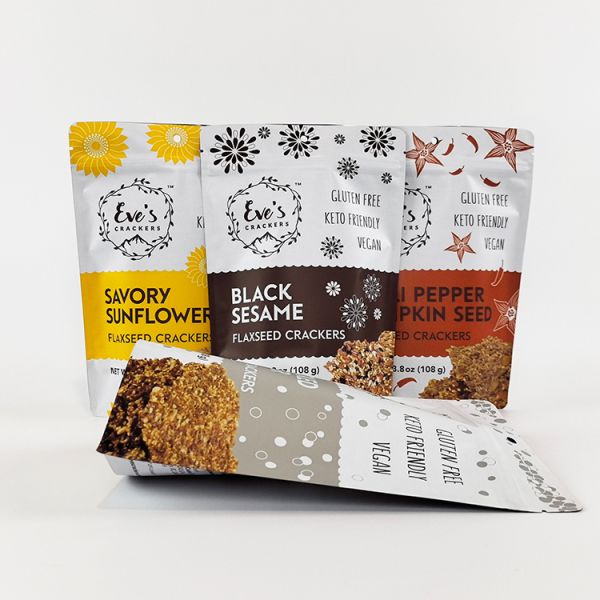 Stand Zipper Flat Bottom Pouch Reusable Moisture Proof PET+VMPET+PE Structure Food Storage for Coffee Beans