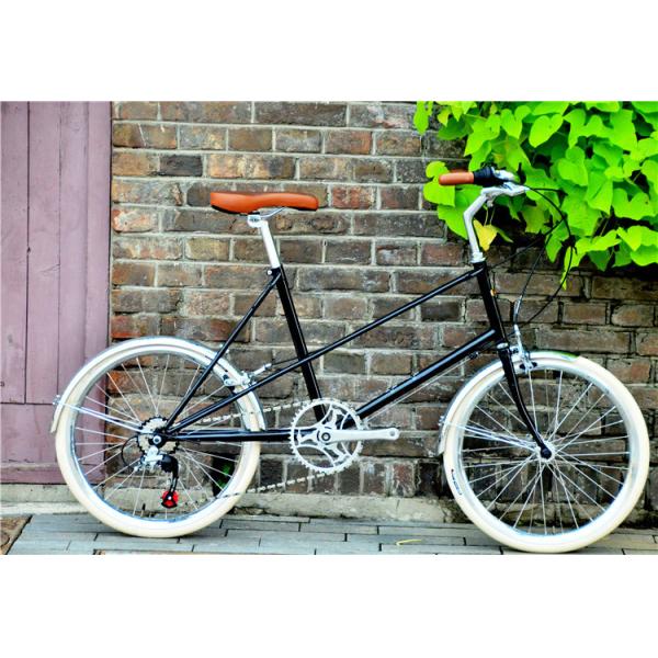 Caliper brake black hi-ten steel  mini small 20 size old style city bike for lady with Shimano 6 speedmade in China