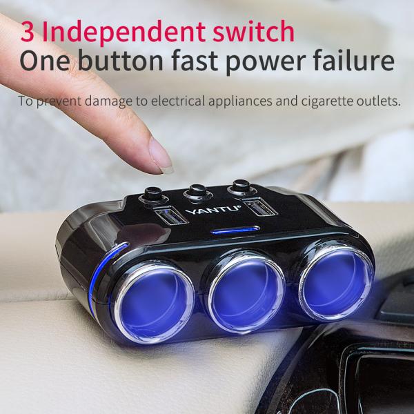 2008-2021 Year YANTU B39 Wired Car Cigarette Lighter Adapter with -Chic Design Style