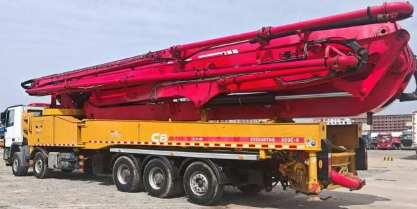 Prix d'usine 2017 année 5 axe 62 M Sany Marque camion de pompe à béton usagé avec Mercedes Benz