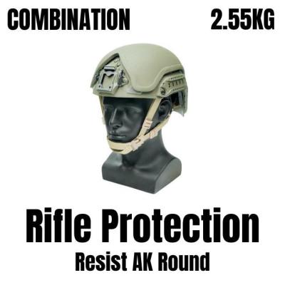 NIJ LEVEL III 3 Rifle resist AK round Protection Combination Bulletproof Helmet UHMWPE 2.55 kg