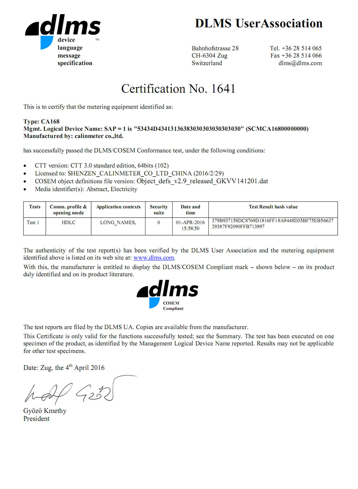 Shenzhen Calinmeter Co,.LTD Сертификации