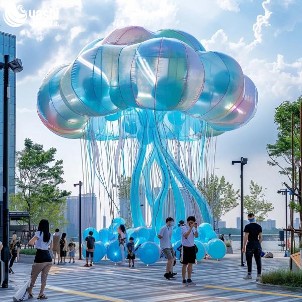 Outdoor Decorative Balloons LED Lighting Fixtures for Square