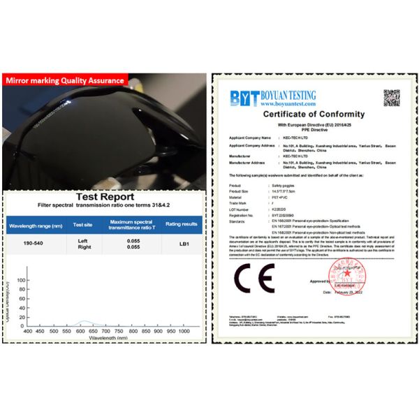 Size 360*400*3mm Customized Laser Protector Laser Protective Window 532 Eye Laser Protection Sheet Plate
