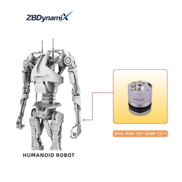 ZBDynamiX ZHA-R48-101-DNN-CO-I Integrated Harmonic Joint Actuator | 16 Nm Peak Torque, 101:1 Ratio, OD48 mm