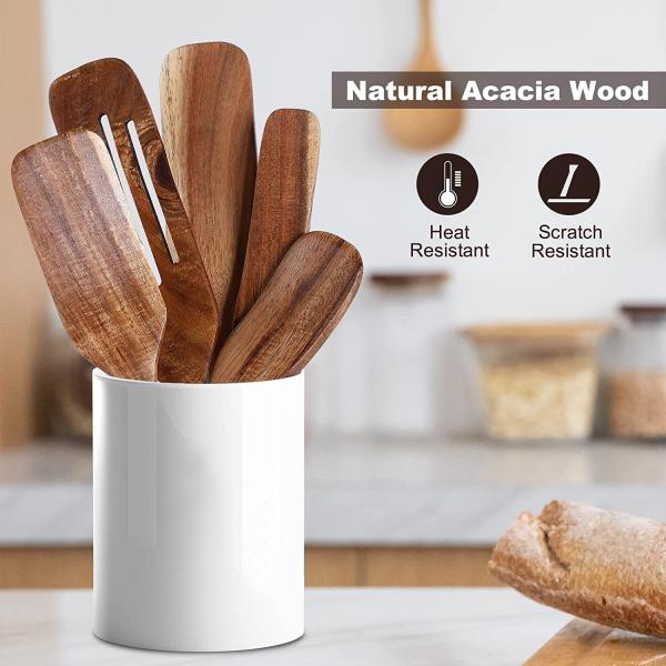 Wooden Bamboo Spurtles Kitchen Tools Utensils Set Of 5pcs