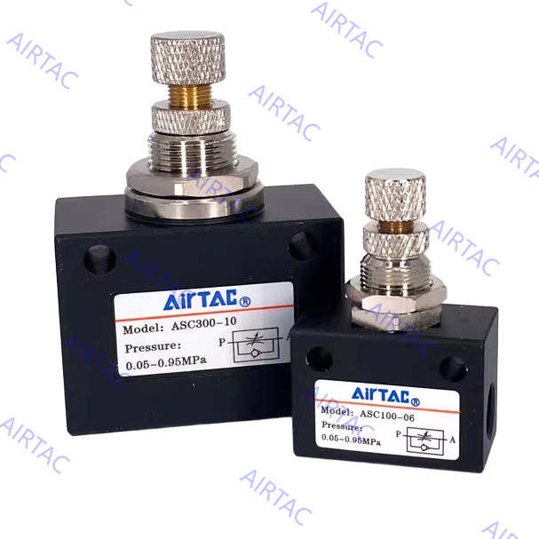 ASC100-06, ASC200-08, ASC300-10, ASC300-15 AirTAC ASC Series One-way Flow Control Valve 1/8