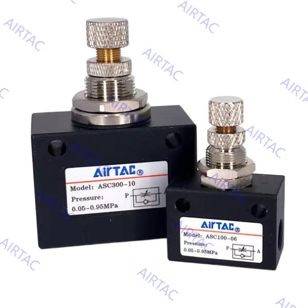 ASC100-06, ASC200-08, ASC300-10, ASC300-15 AirTAC ASC Series One-way Flow Control Valve 1/8, 1/4, 3/8, 1/2