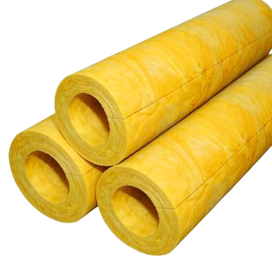 High Temperature Insulation Glass Wool Pipe Section Class A Industrial Pipe