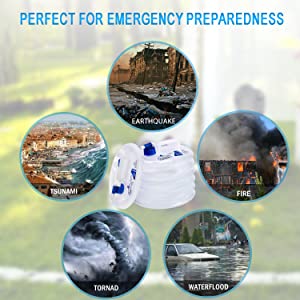 Portable Water Storage Jug, Water Carrier, Foldable Canteen, Outdoors BBQ Camping Hiking